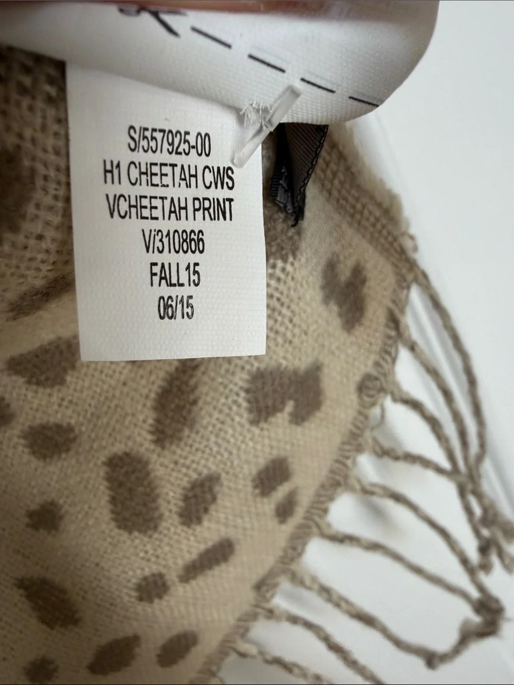 Banana Republic Reversible Cheetah Animal Print Fringe Scarf NWT